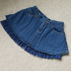 ❤️4/$20 Crazy 8 Denim Skirt with Tulle Ruffle